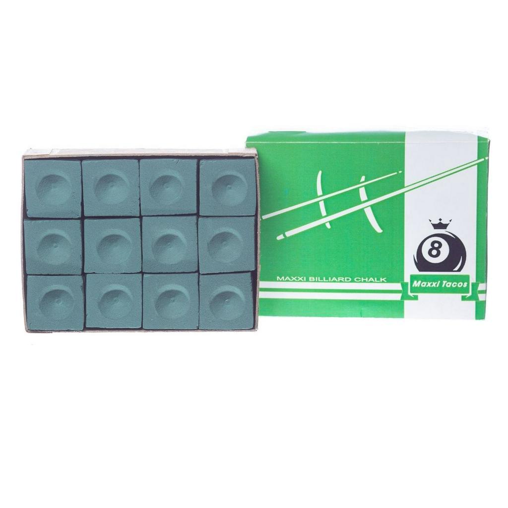 Giz Maxxi - Profissional Para Sinuca Verde - 12 Unidades | Shopee Brasil