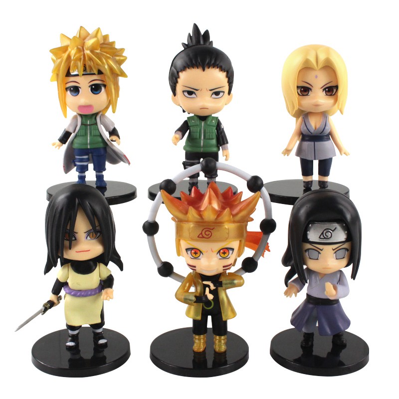 Compra online de Naruto infância três cabeças esculpidas rosto mutável  anime figura dos desenhos animados decoração de mesa ornamento modelo  presentes