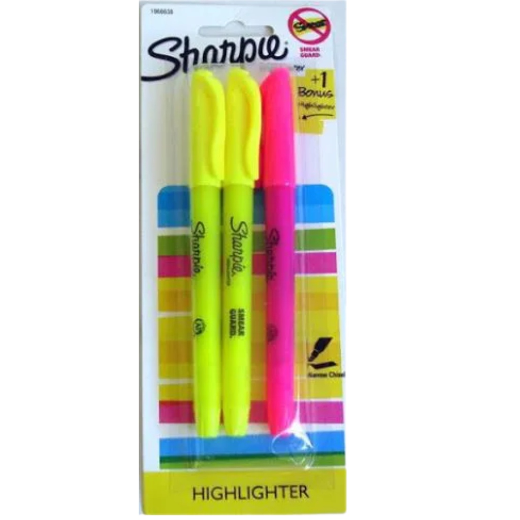 Kit 3 Marca Texto Pocket Rosa e Amarelo Sharpie | Shopee Brasil
