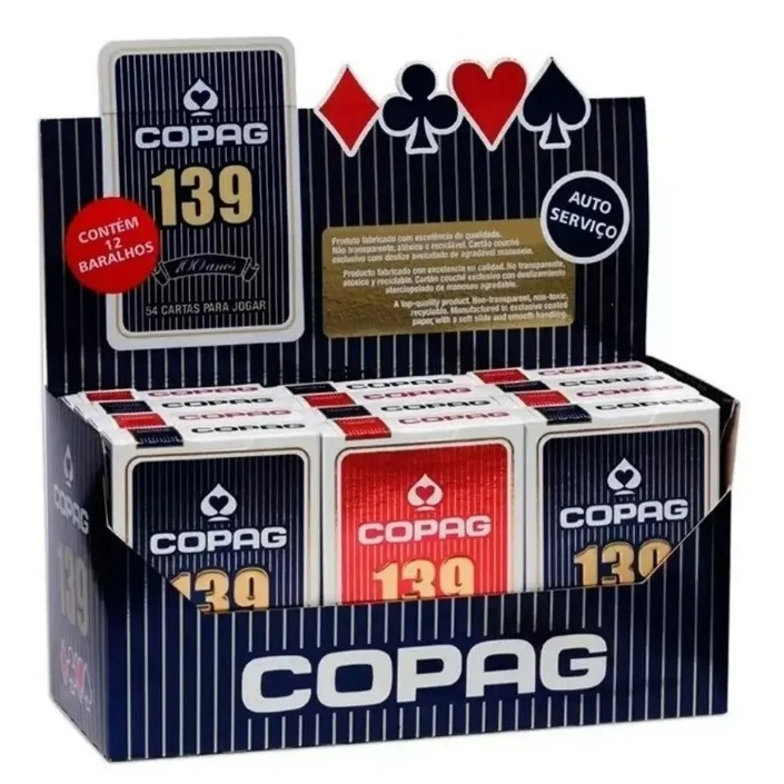 CAIXA BARALHO COPAG 139 RECICLADO ORIGINAL TRADICIONAL 12UNIDADES