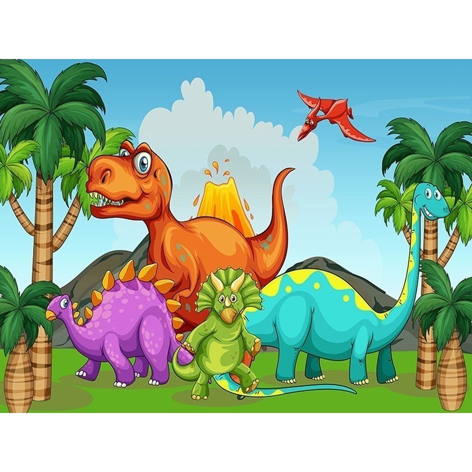 Pratos Papel Quadrado Dinossauros ROAR