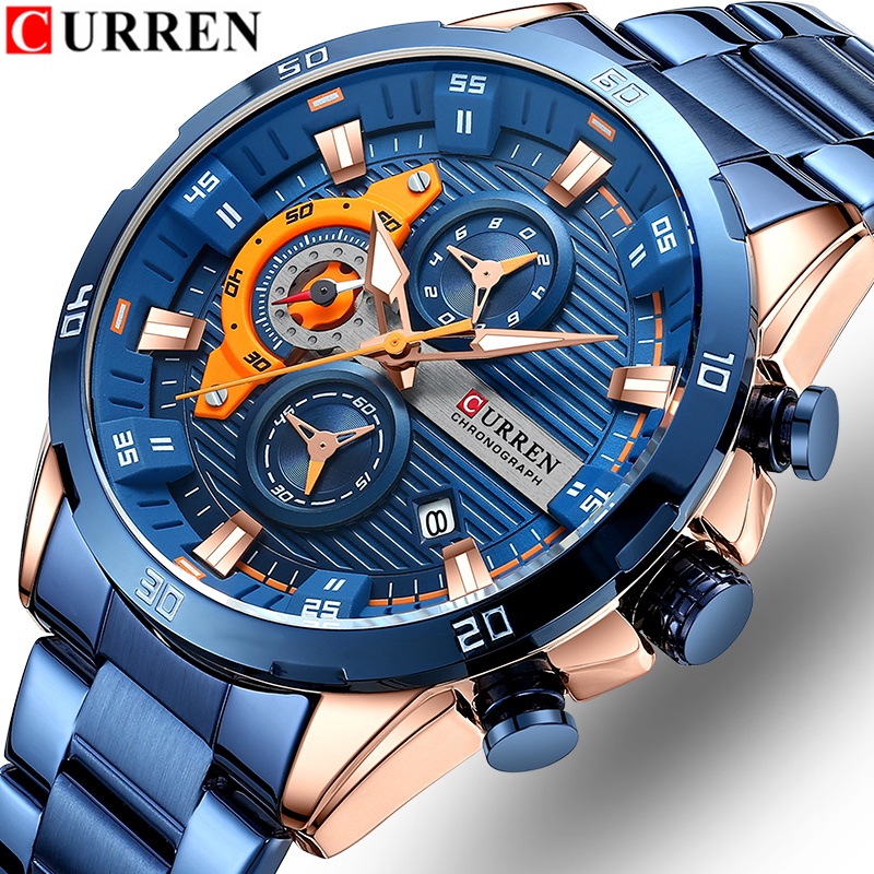 CURREN Marca Top Luxo Original Relogio Masculino Casual Moda A Prova D Agua Quartz Esporte Relogios 8402 Shopee Brasil