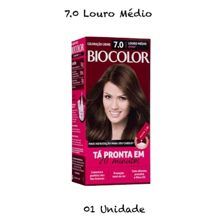Biocolor Tintura de Cabelo Mini Kit 7.0 Louro Arraso | Shopee Brasil