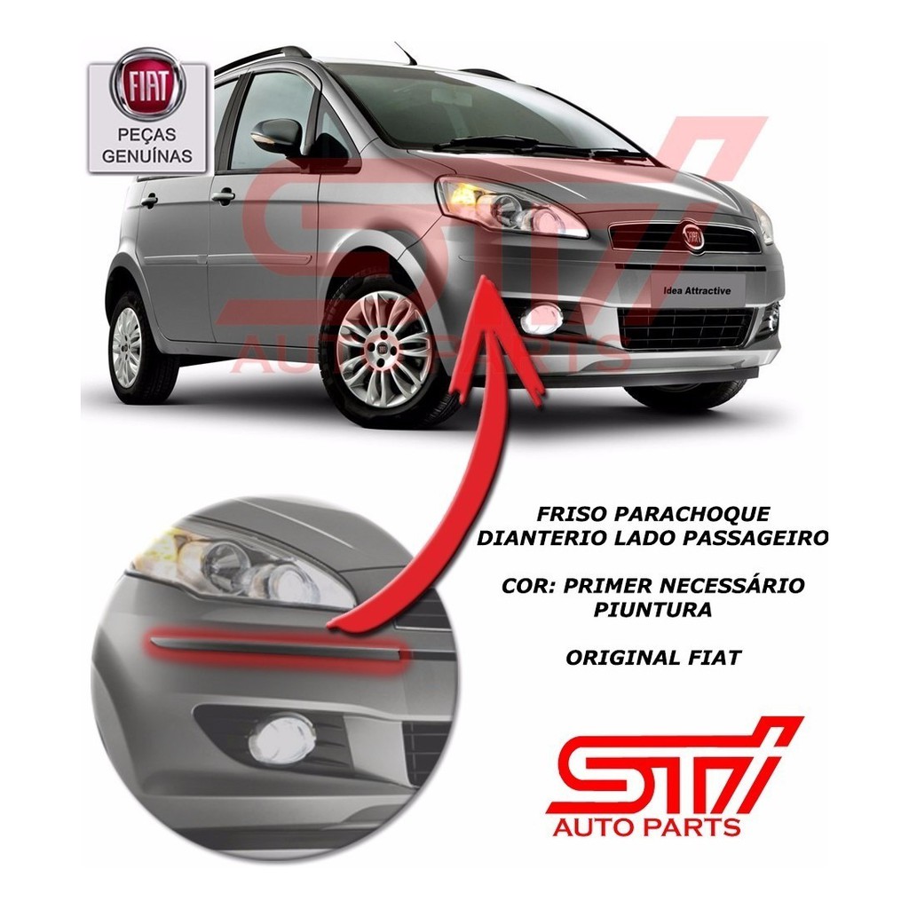 Friso Para Choque Dianteiro Direito Fiat Idea Original Novo