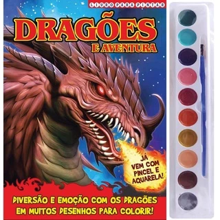 Dragões Livro para Pintar com Aquarela