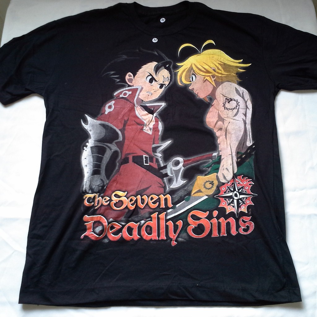 Camisas Camisetas Anime Sete pecados capitais Nanatsu