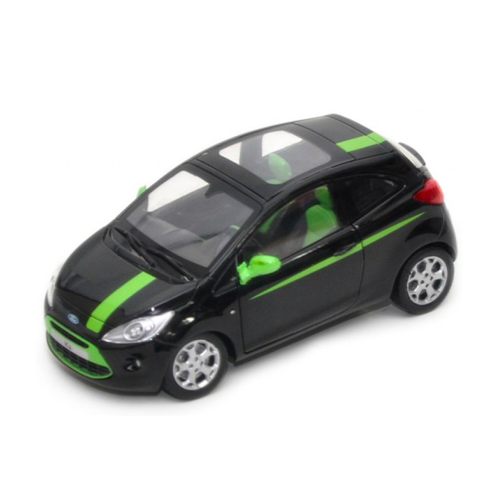 Miniatura Ford Ka 2008 Motormax em metal 1:24 Preto - Novo na caixa