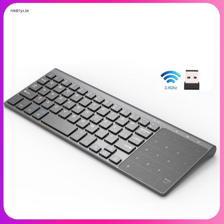 Fino 2.4 Ghz Usb Mini Teclado Sem Fio Com O Número Touchpad Teclado Numeric  Para Tablet Desktop Pc Portátil - Desconto no Preço