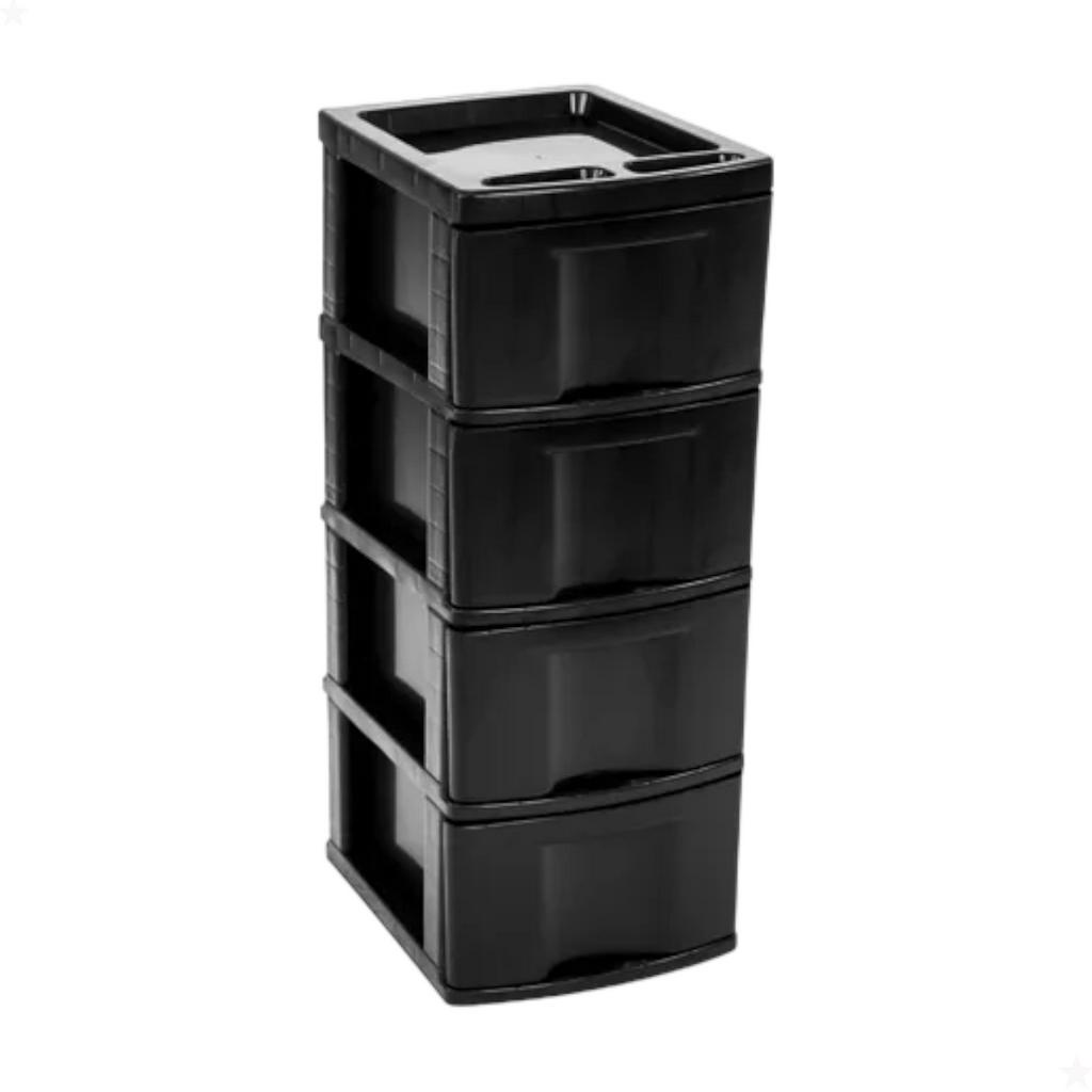 Gaveteiro Plástico Grande Organizador 4 Gavetas Grandes | Shopee Brasil