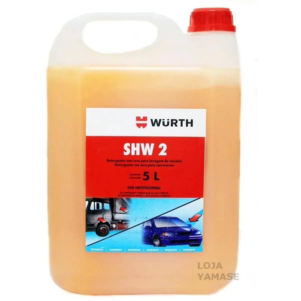 Shampoo Automotivo 5l Wurth Com Cera De Carnauba Shw2