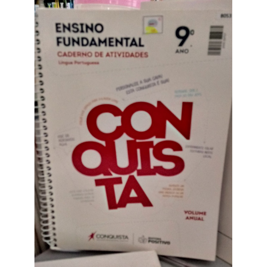 Livro Caderno de Atividades Conquista Língua Portuguesa 9º Ano; Maria ...