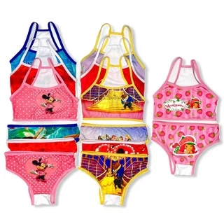 Kit 5 Conjuntos Infantil Sublimado Calcinha E Top