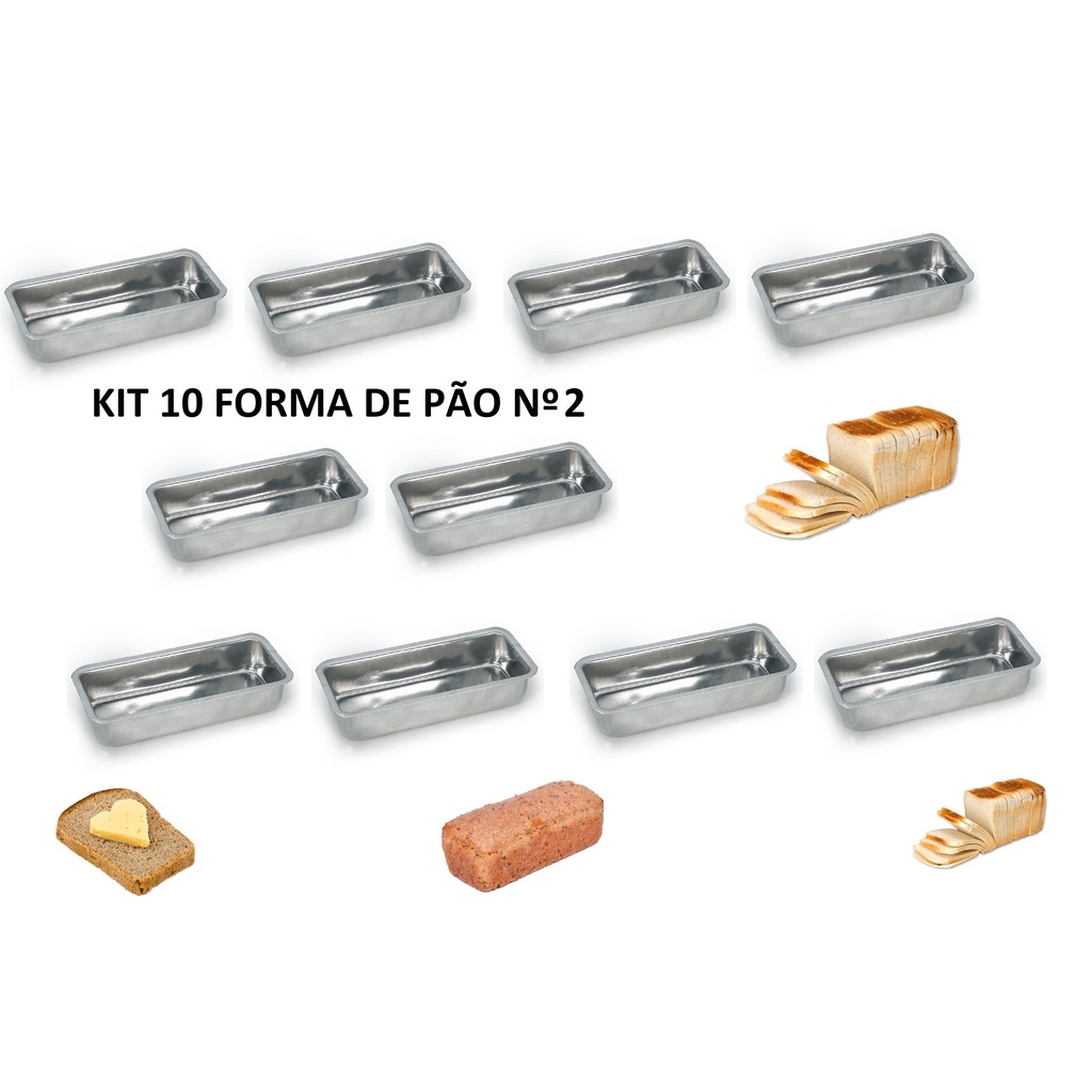 Kit 10 Forma Pão Nº2