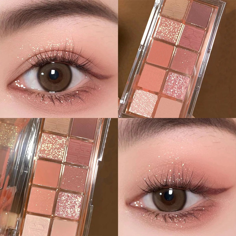 10 Paleta De Sombra Mate Brilhante Colorida/De Tom Perolado Olhos/Maquiagem Cosméticos
