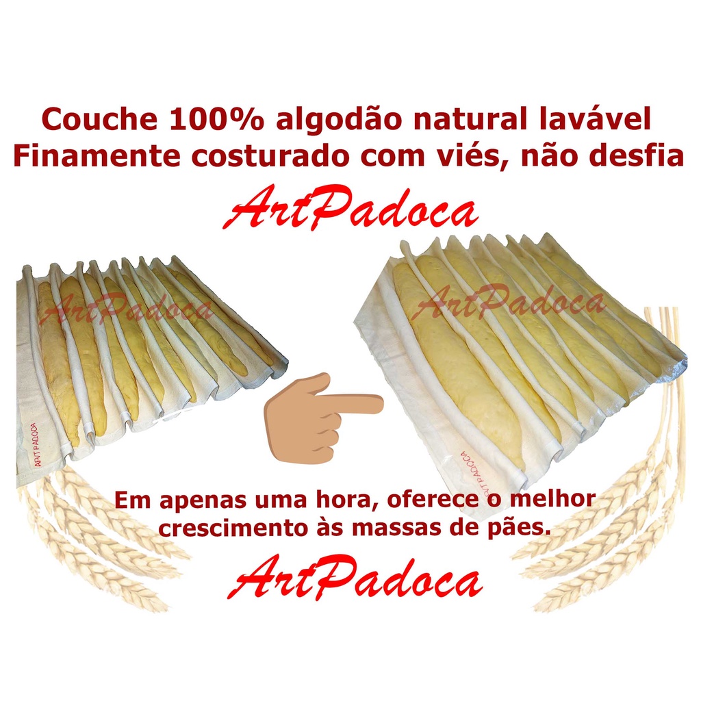 Lona Couche De Padeiro Fermentação Pão Mini Baguete Ciabatta
