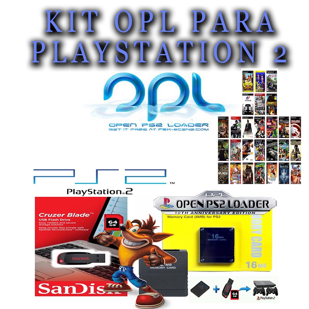 Pendrive Gb Para Playstation PS Com OPL M Card Mb Mais De Games Shopee Brasil