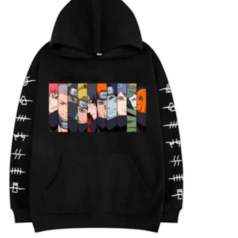 Moletom Unissex Canguru Blusa de Frio Personagens Anime Naruto