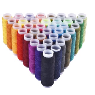 Pacote de Linha com 10 rolos cores variados costura tecido alfaiataria