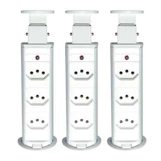 Kit 3 Torres de Tomada Multiplug 3 tomadas