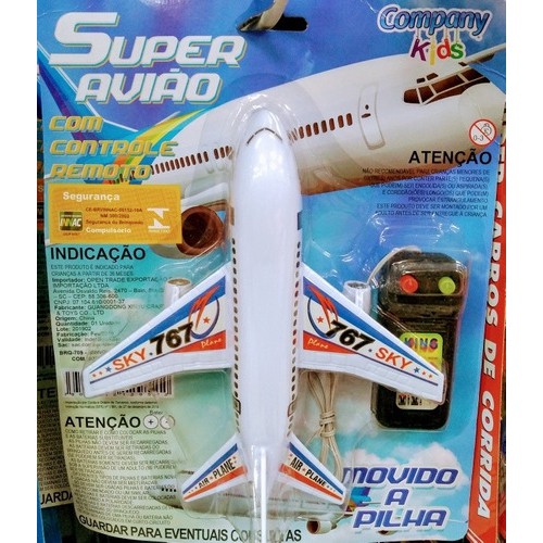 Avião Com Controle Remoto Infantil Promoção