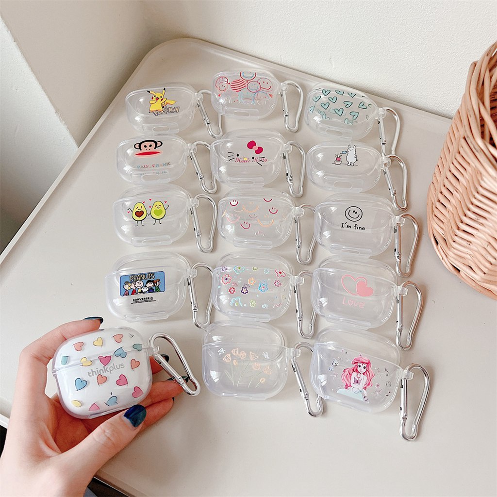 Para Lenovo LP40 Pro Sereia Amor Hello Kitty Flower Smiley Snoopy Macaco Macio Bluetooth Capa De Fone De Ouvido TPU Sem Fio Anti-Queda Resistente À Sujeira Protetora