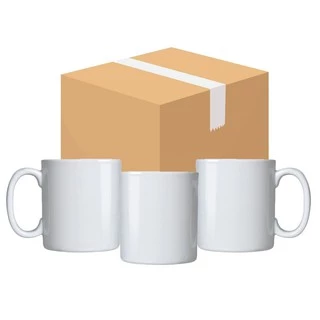 Canecas porcelana branca MUG 325ml - Para sublimação 5 unidades