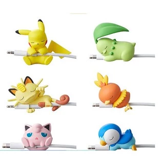 protetor de cabo carregador usb pokemon eevee pikachu vulpix alola espeon umbreon torchic chikorita piplup meowth jigglypuff