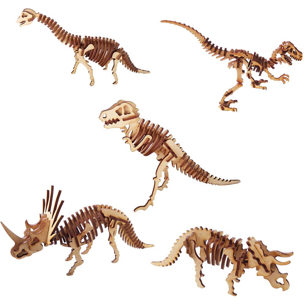 Tiranossauro Rex Pequeno 28 Peças em MDF Quebra Cabeça 3D Dinossauro, Mini  Cientista Brinquedos - Brinquedos Educativos e Criativos