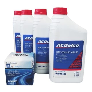 Kit Troca De Óleo 20w50 Corsa 1995 A 2007