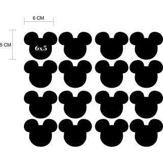 12 Etiquetas Adesivas Formato Mickey Lousa