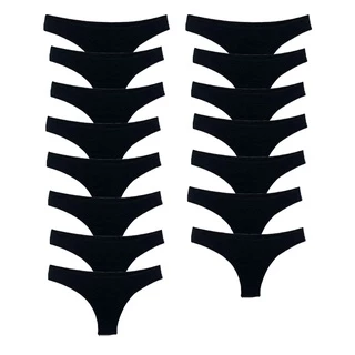 Kit 15 Calcinhas Tanga Algodão Cotton Básica Lisa Lingerie