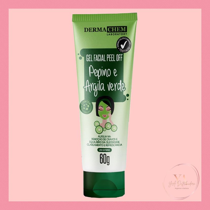 Gel Facial Peel Off Pepino e Argila Verde Dermachem 60g Shopee Brasil