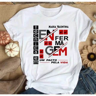 Camiseta Técnica em Enfermagem Blusinha Técnica em Enfermagem BabyLook Técnica em Enfermagem T-shirt Técnica em Enfermagem Com Nome #2