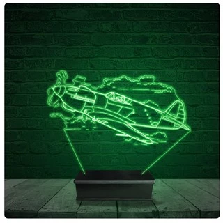 Luminária Abajur Acrílico Led - Avião 7