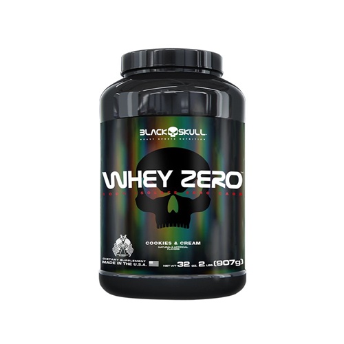 Suplemento Whey Protein Isolado Zero Cookies & Cream Original Black Skull 907g + Coqueteleira – Healthy’s Nutrition