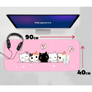 Mouse pad para jogos, gatinho fofo gato preto e branco, mouse pad para  computador cat158