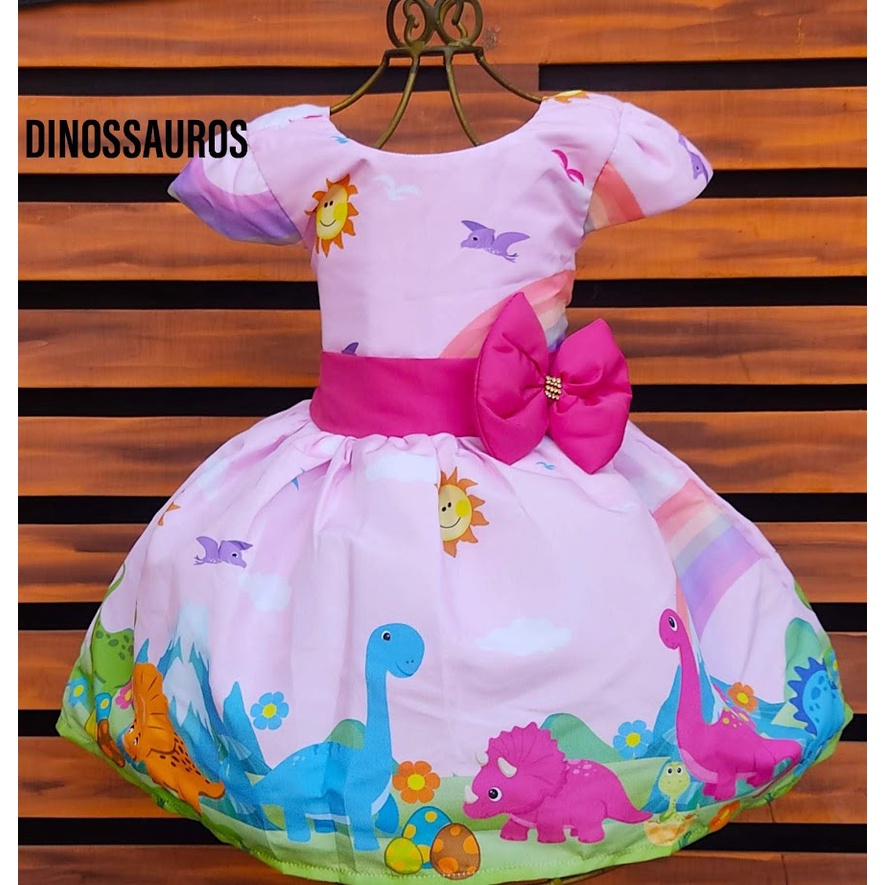 Vestido 2024 infantil dinossauro