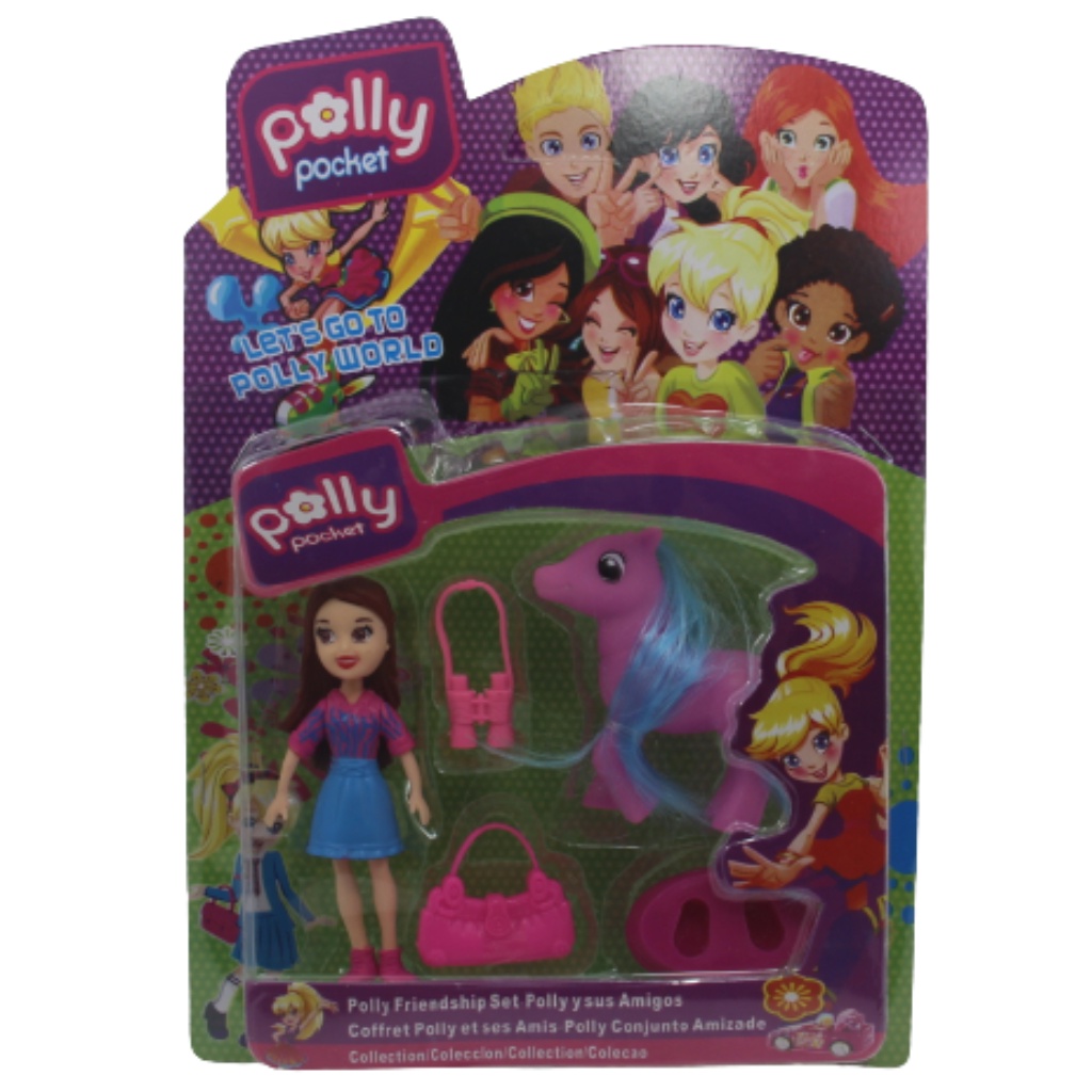 Kit Polly Pocket Boneca Infantil + Penteadeira Menina Rosa - Loja Zuza  Brinquedos