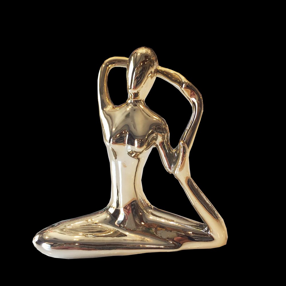 Estátua Enfeite Decorativo Luxo Meditação Namaste Posições De Yoga