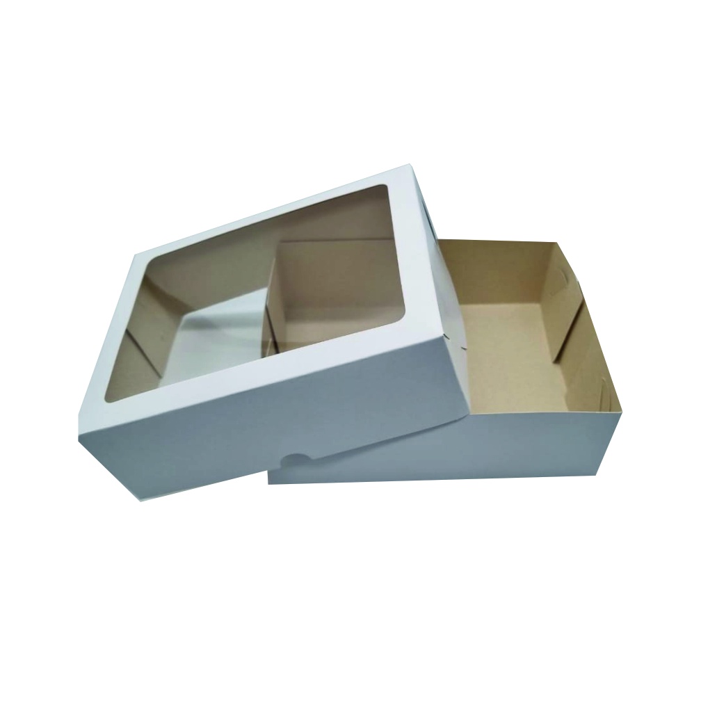 Caixa De Presente Visor Branco - 19x15x6 (cm) - 50 Unidades