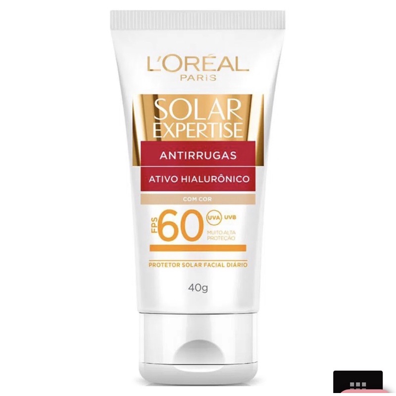 Protetor solar Loreal Paris com ativo hialurônico FPS 60 | Shopee Brasil