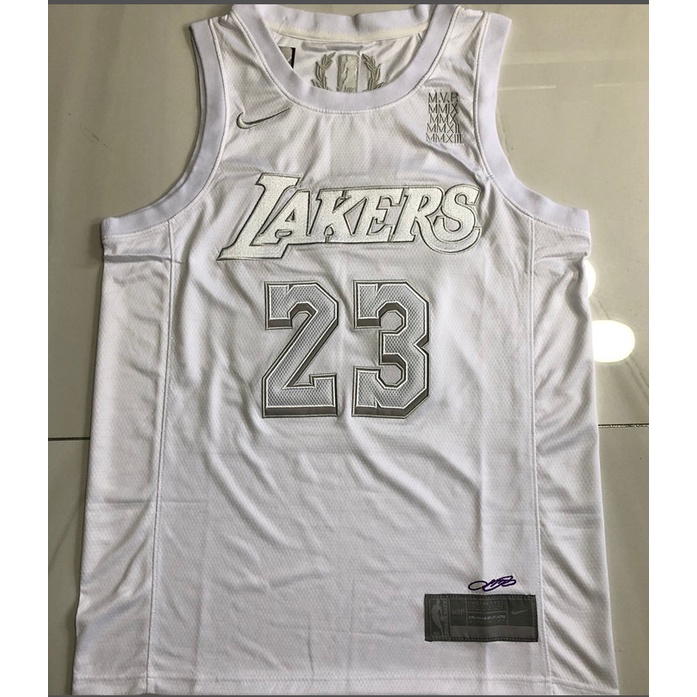 Versão Premium 2023NBA Los Angeles Lakers No.23 LeBron James Camisa De Basquete Mvp White Jersey
