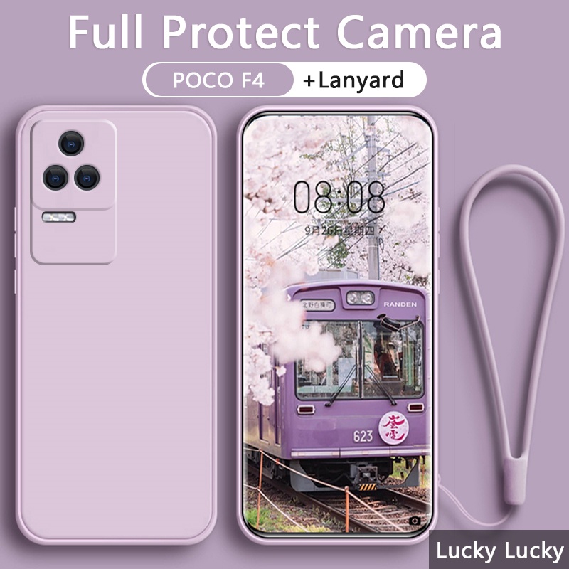 Capa POCO F4 F3 X4 X3 PRO GT De Silicone Líquido Com Cobertura Total Cordão Para