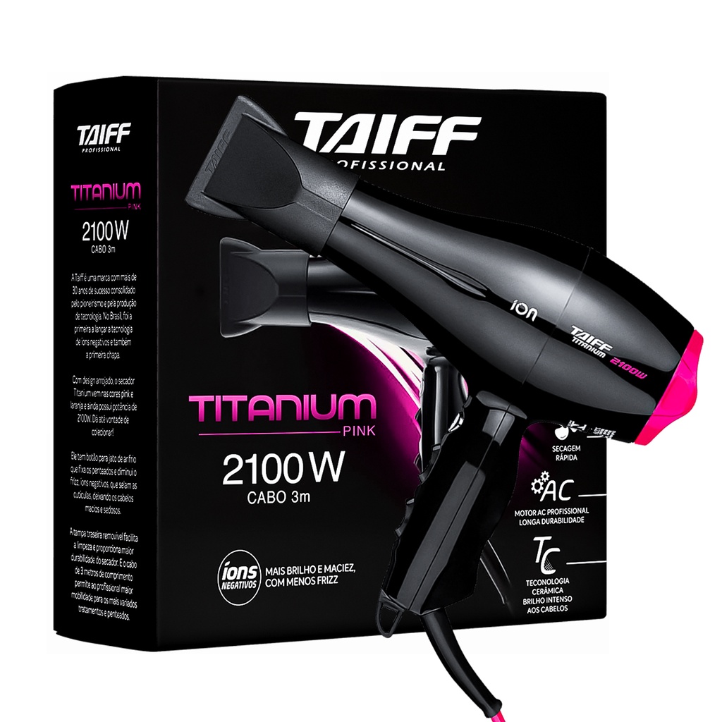 Taiff Secador De Cabelo Style Ion Profissional 2000w - Cores Cor Preto 220v