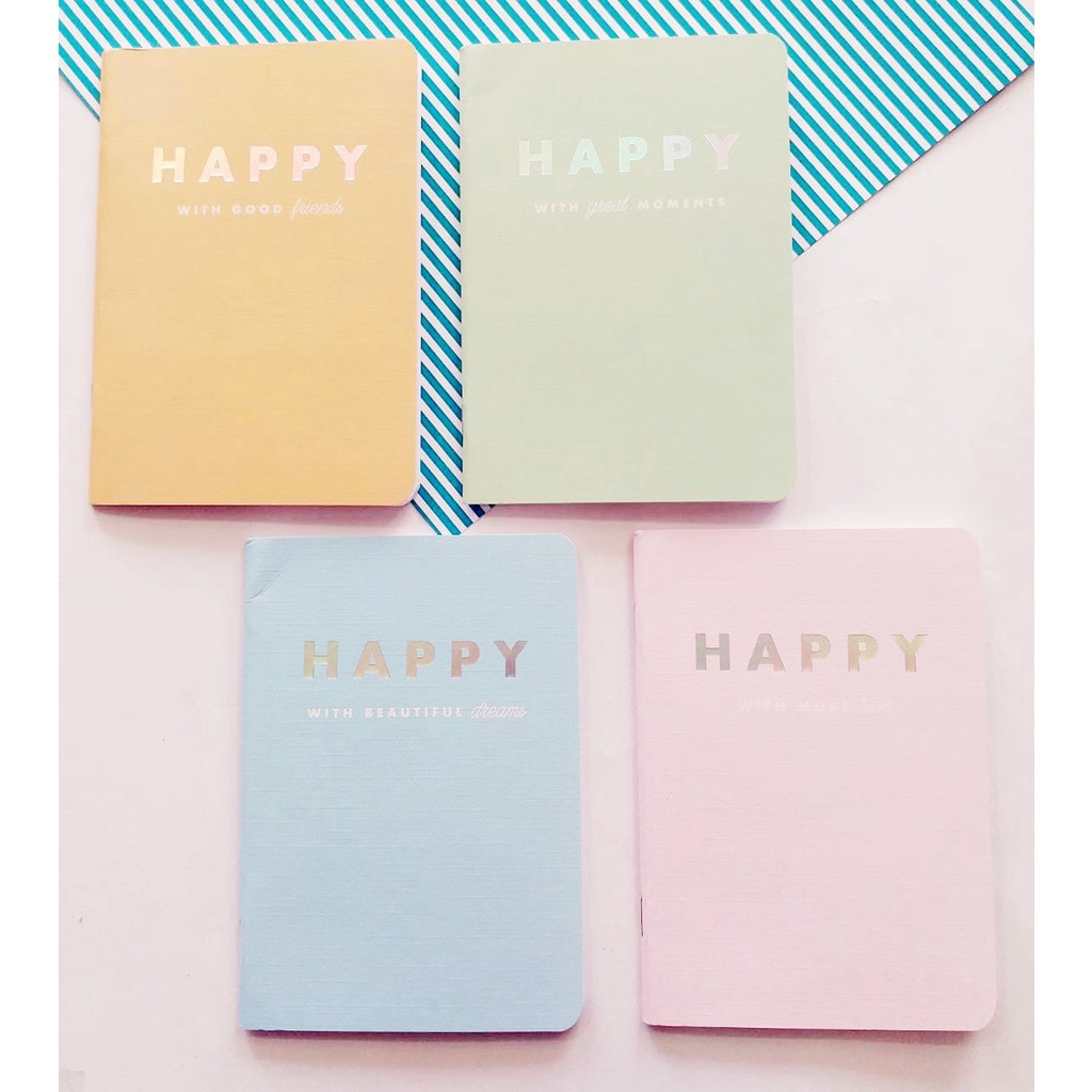 CADERNETA GRAMPEADA HAPPY 32 FOLHAS 123x176MM TILIBRA UNIDADE