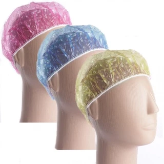 Kit 3 Touca de Banho Plástico Bolinhas Colors Proteção Cabelo