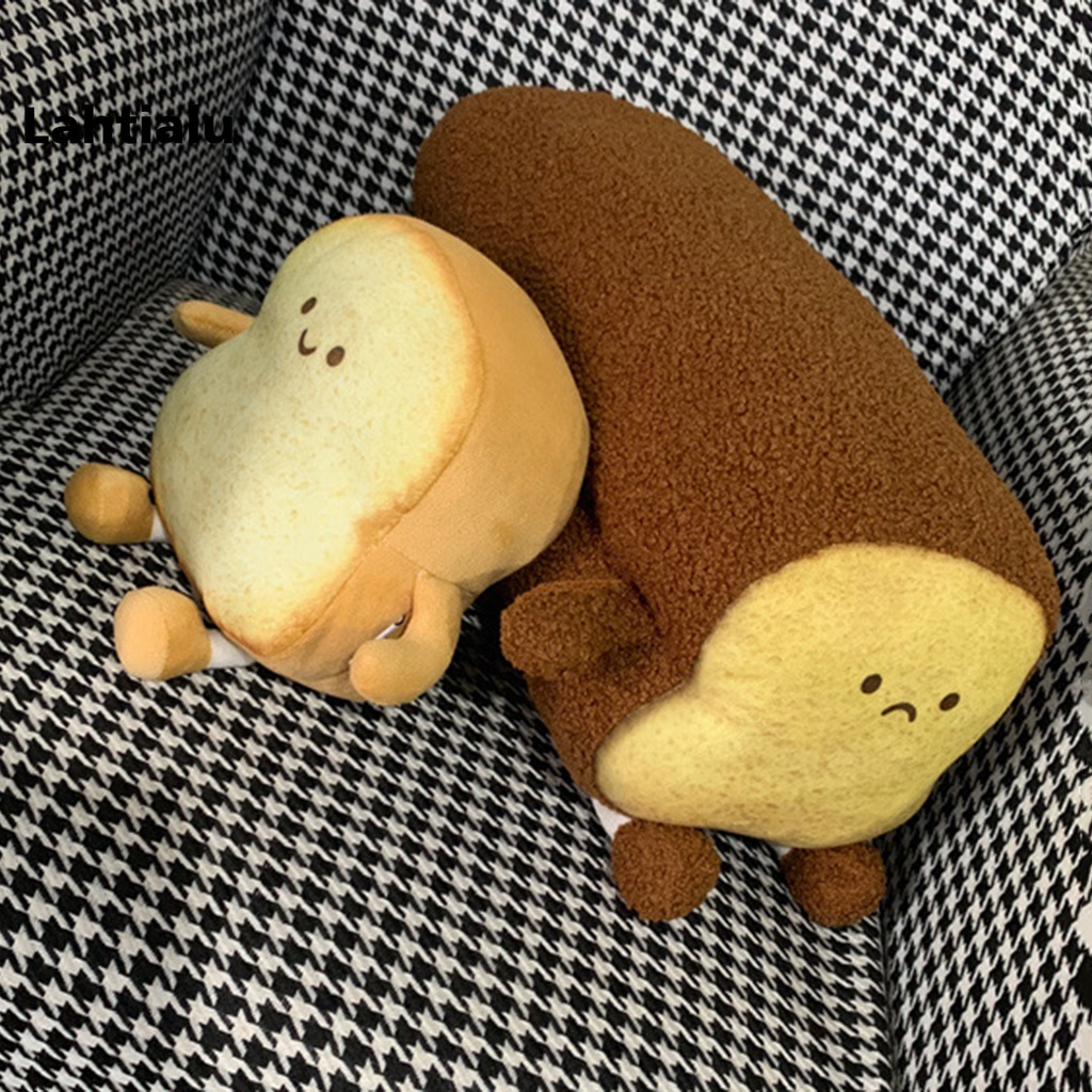 lahtialu.ph Fatia De Pão De Forma Macia Desenho Recheado De Pelúcia Sofá De Brinquedo Decoração De Almofada Para Dormir