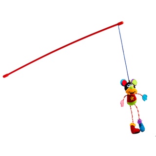 Brinquedo Varetinha Para Gatos Pelúcia Rato 40cm
