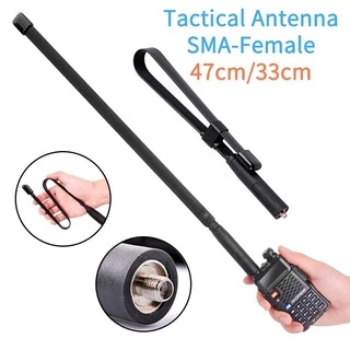 Foredeer Cs Tático Antena Dobrável Dual Band Vhf Uhf 144 / 430 Mhz Para Walkie Talkie Baofeng Uv5R Uv82