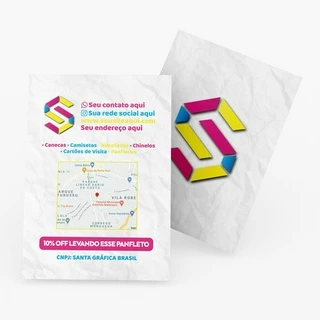 Panfletos Flyer Folheto 100un Personalizados Criamos Arte Papel Offset 90g
